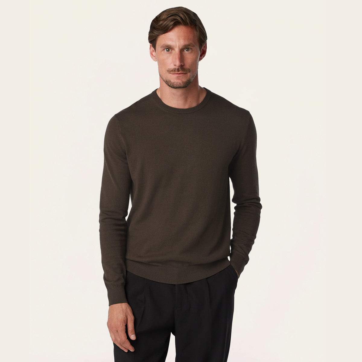Seawool Crewneck Dark Brown