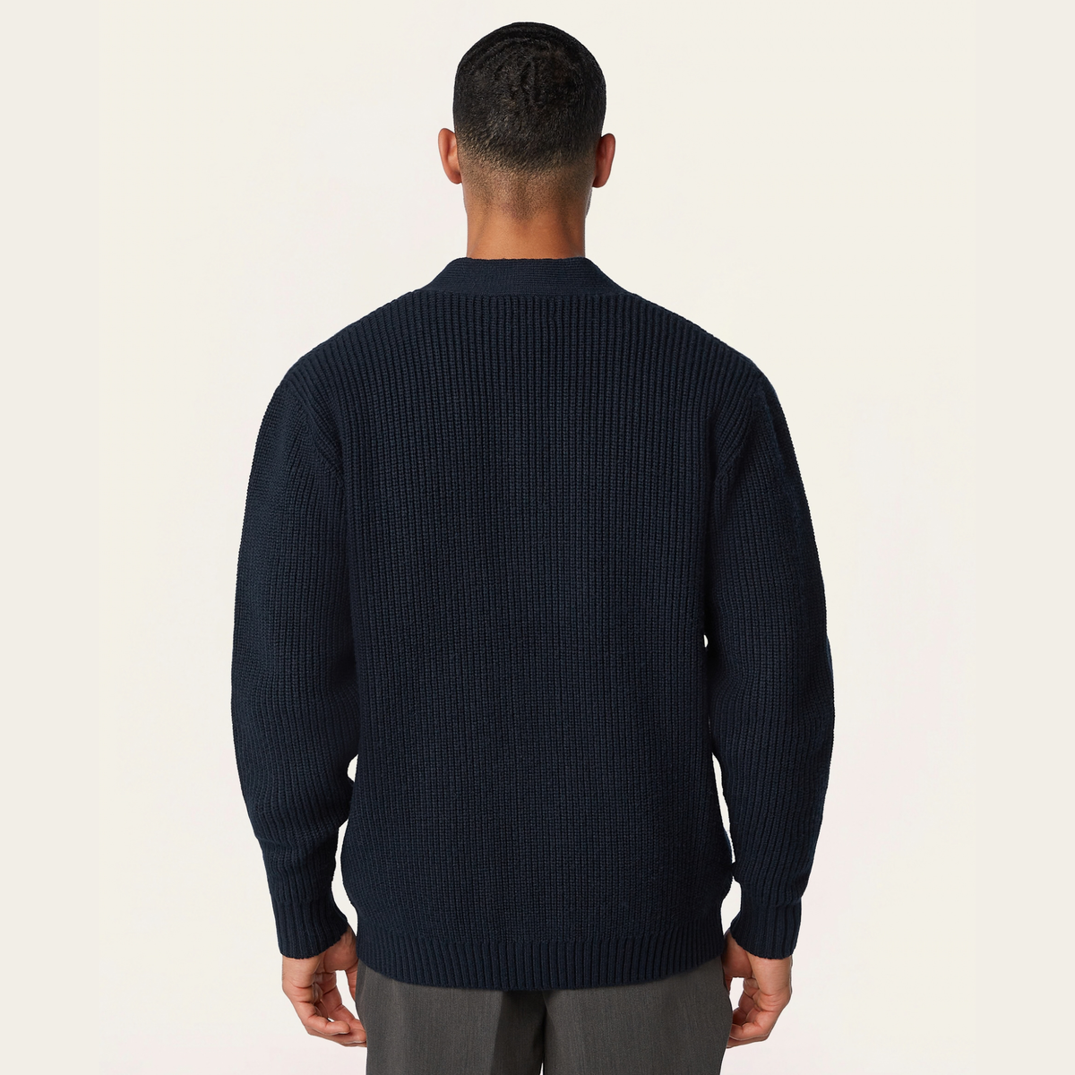 Heavy Seawool Cardigan Navy