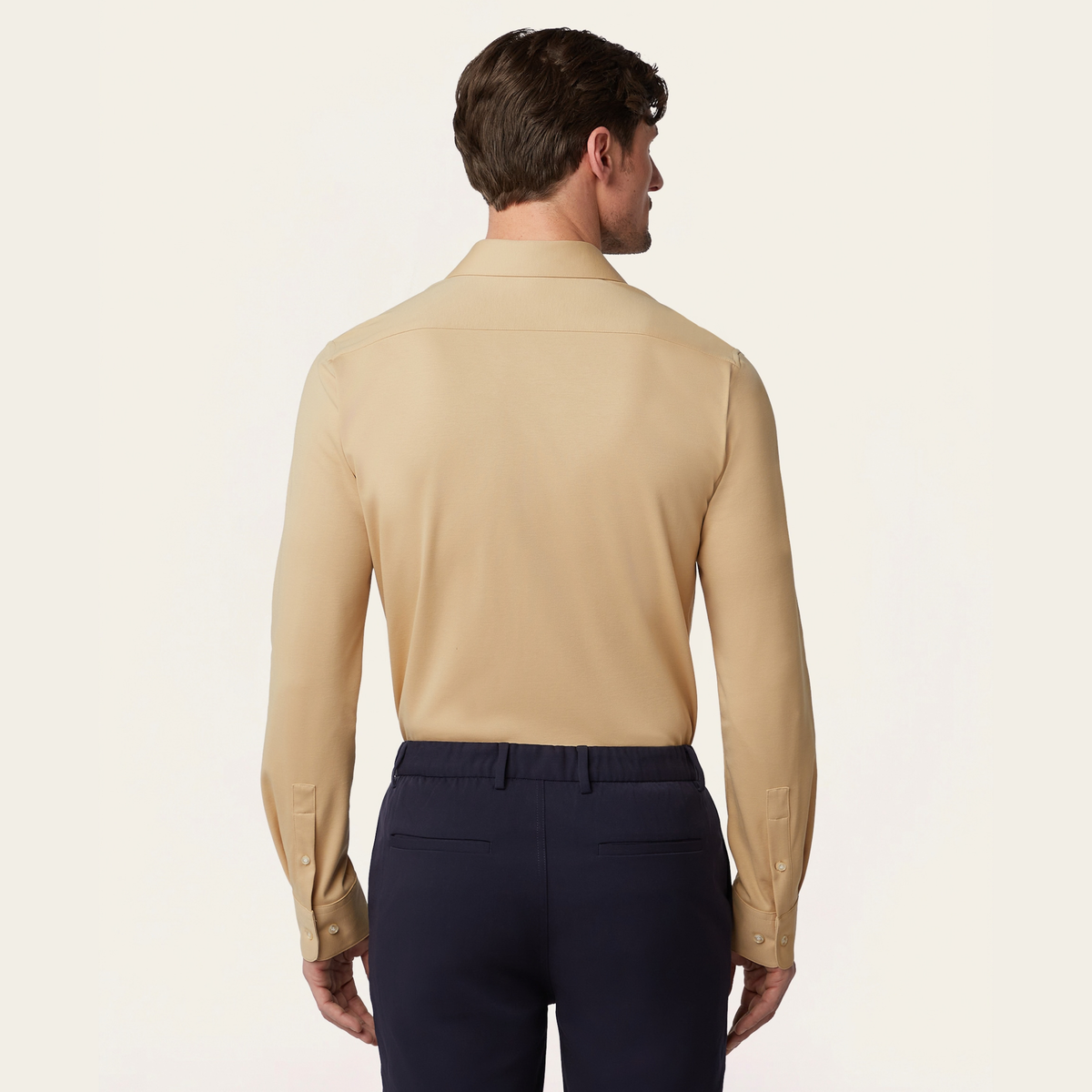 Knitted non-iron shirt Sand