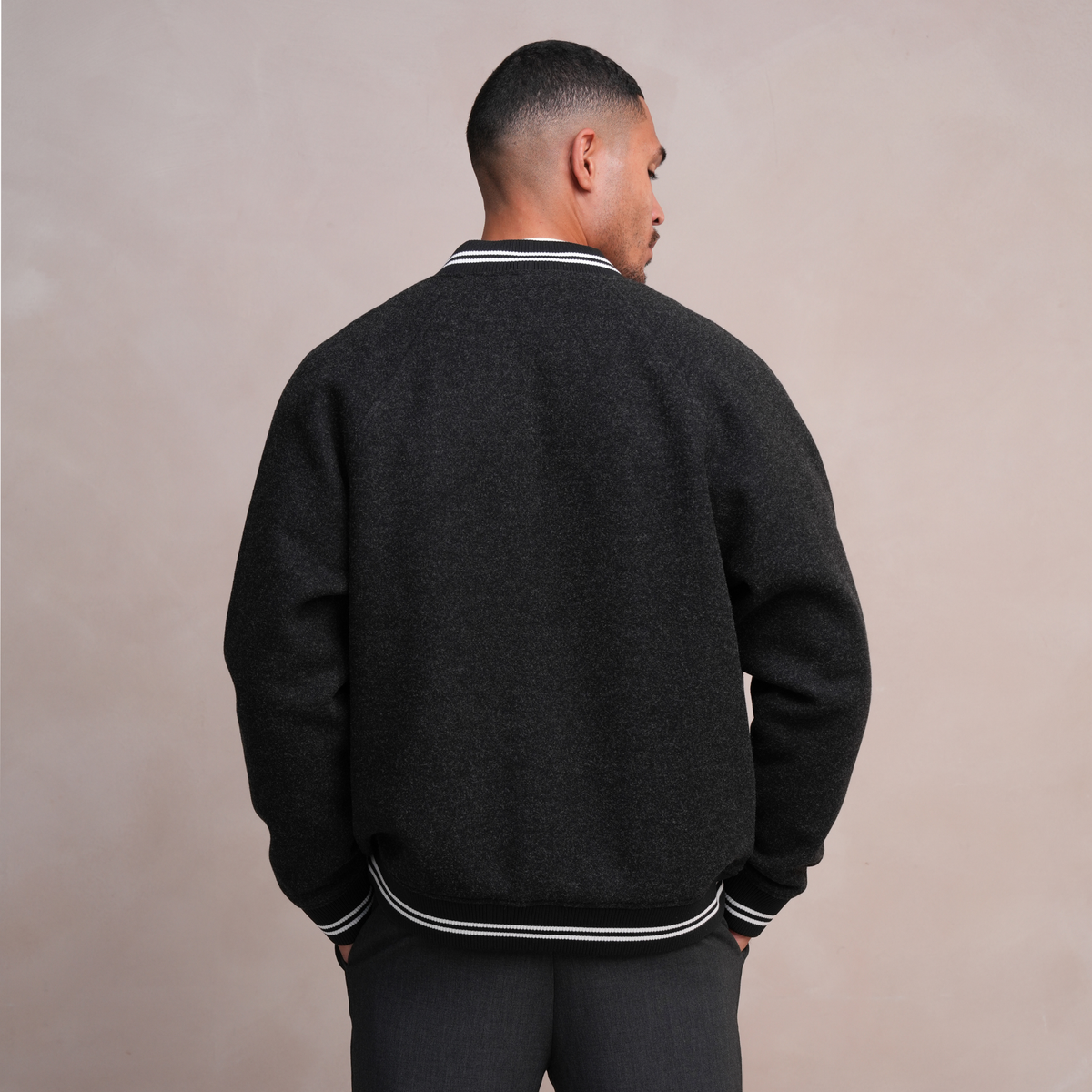 Varsity Jacket Dark Grey