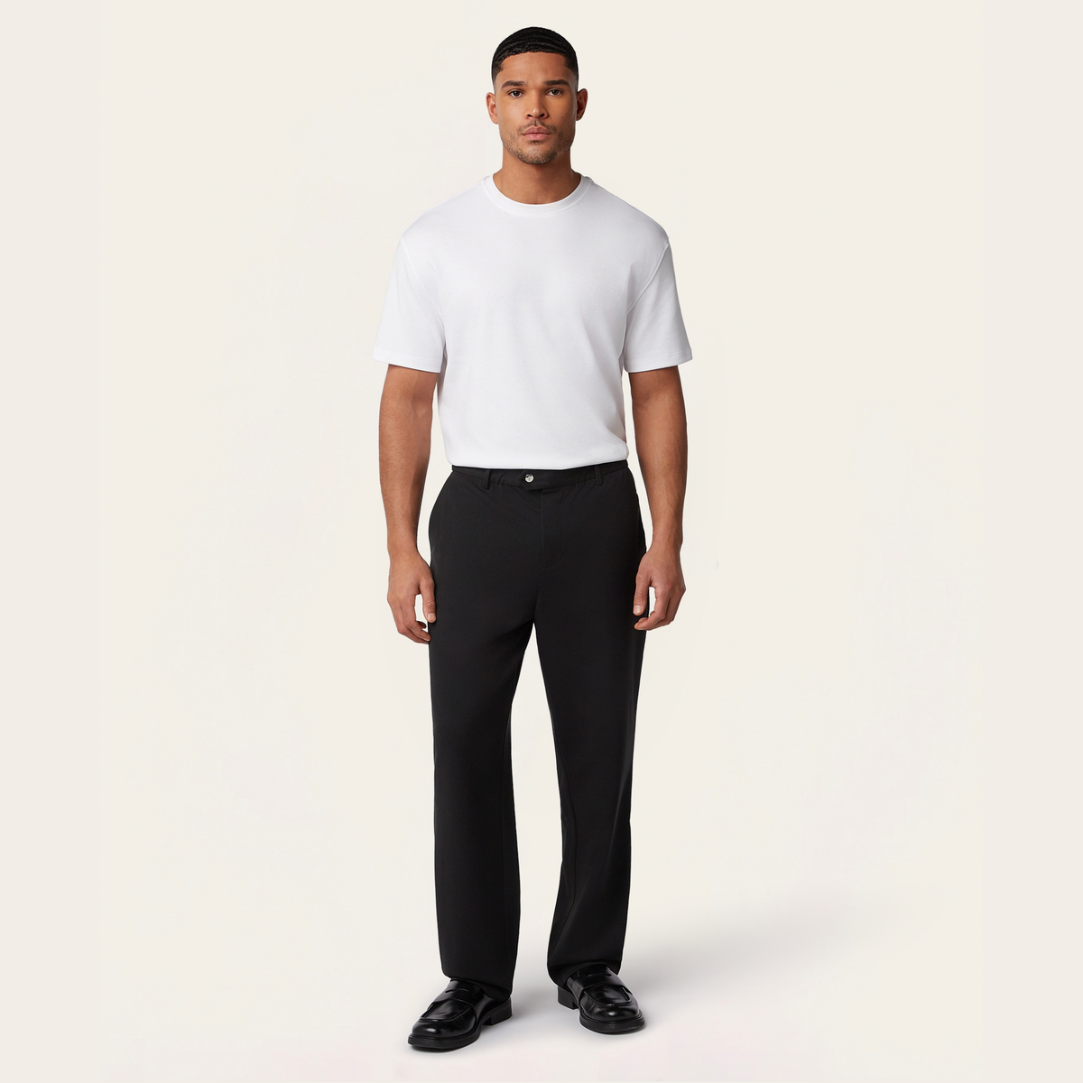 Straight Everyday Pants Black