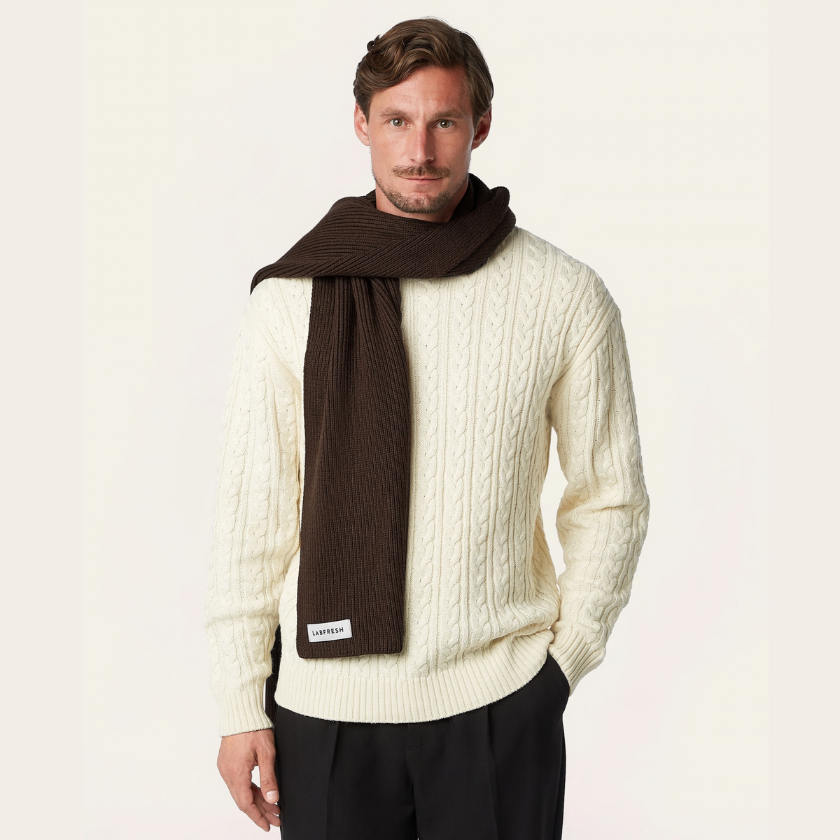 Heavy Seawool Scarf Dark Brown