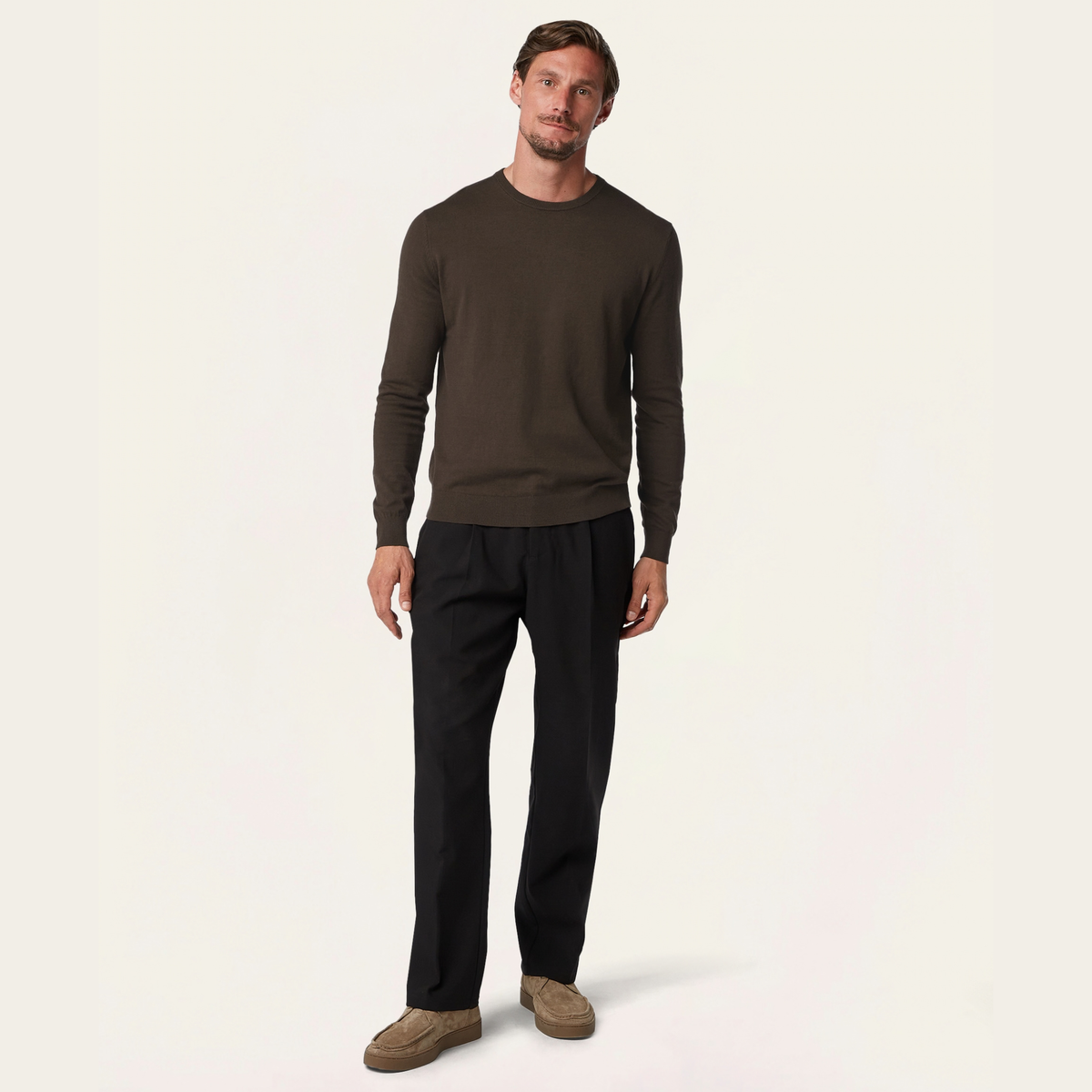 Seawool Crewneck Dark Brown