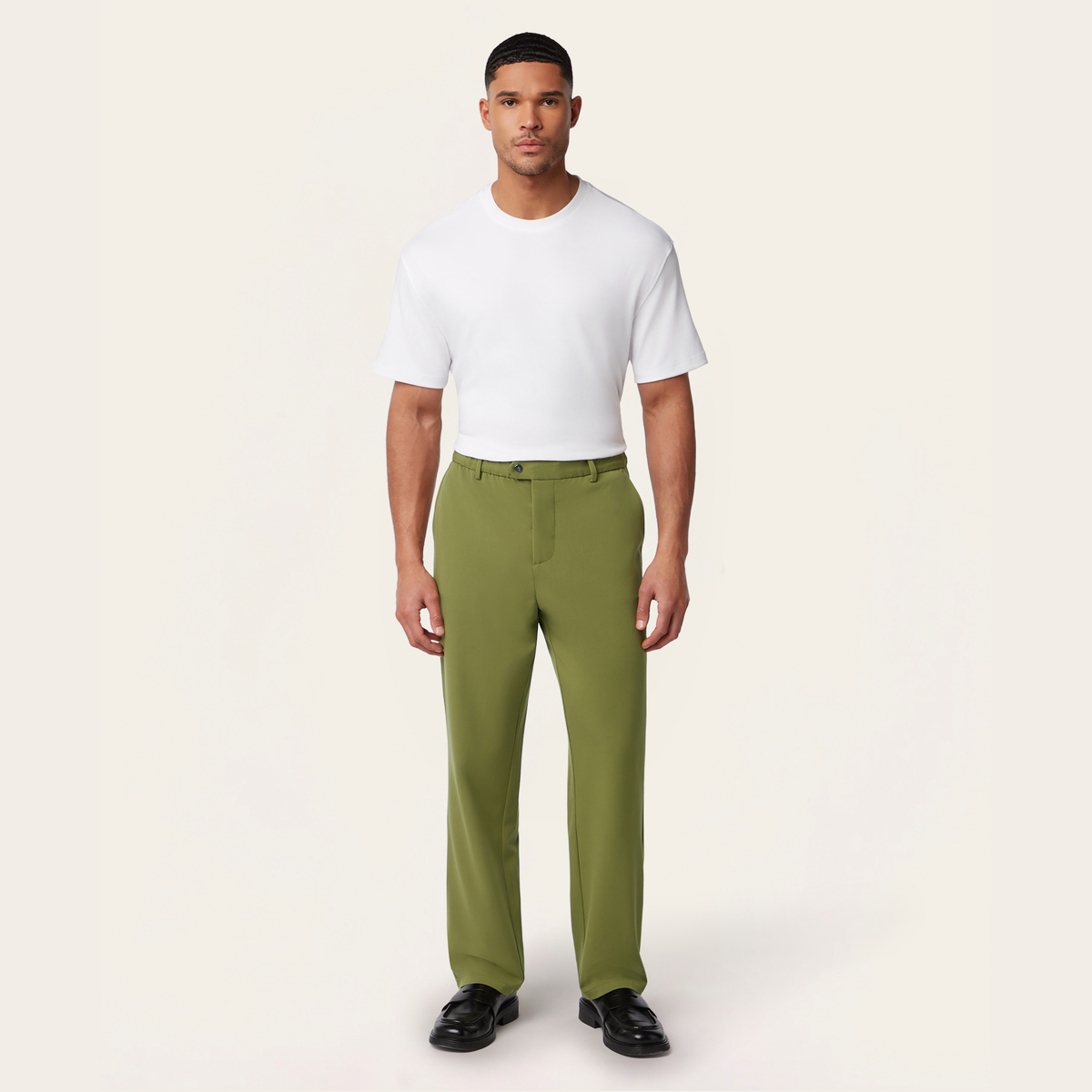 Straight Everyday Pants Olive