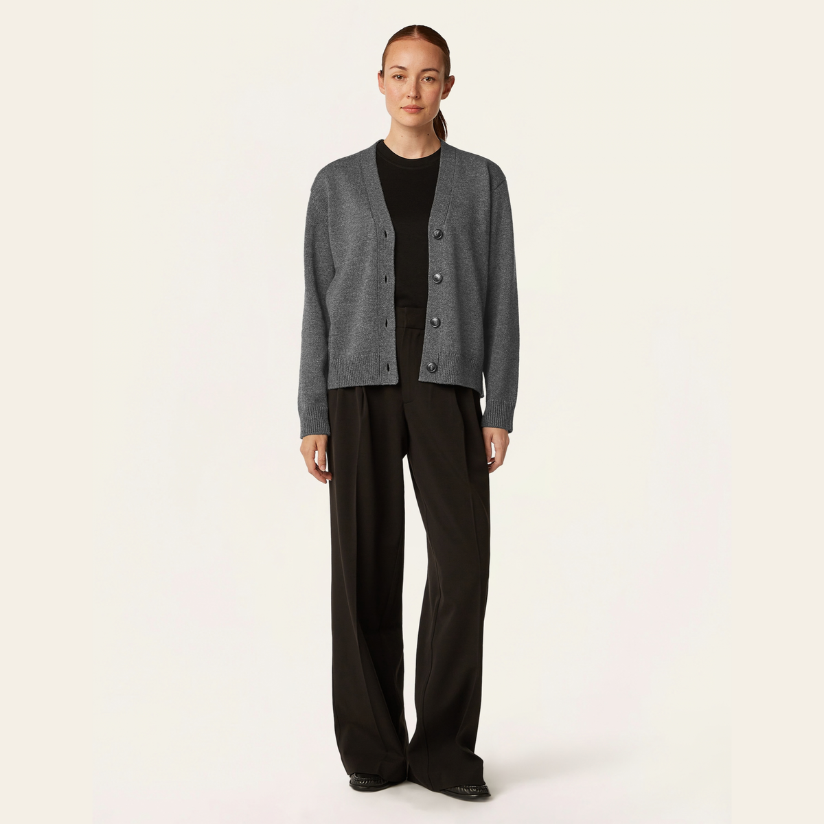 Heavy Seawool Cardigan - Dark Grey