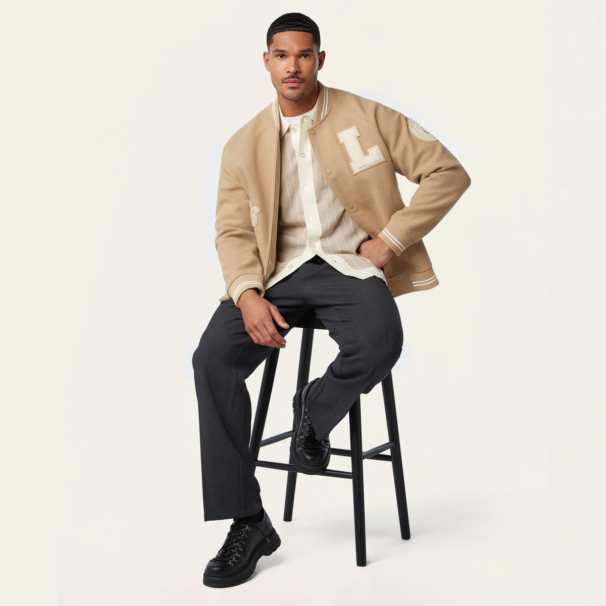 Varsity Jacket Camel