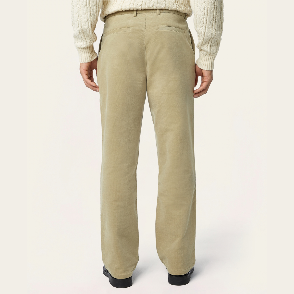 Straight Corduroy Pants Sand