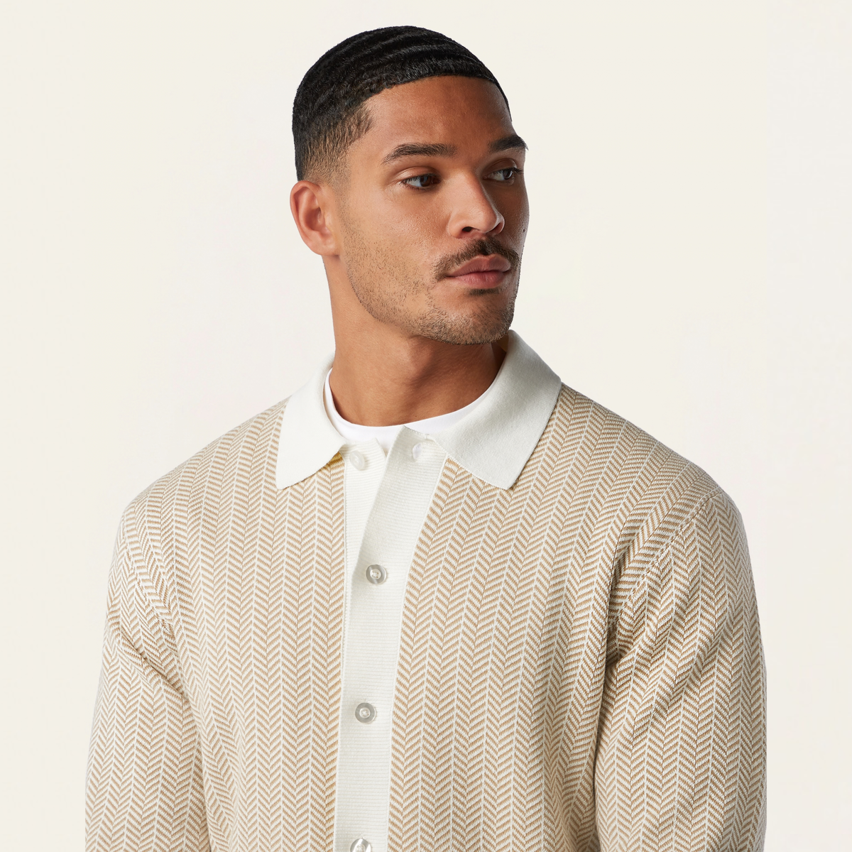 Jacquard Cardigan Camel