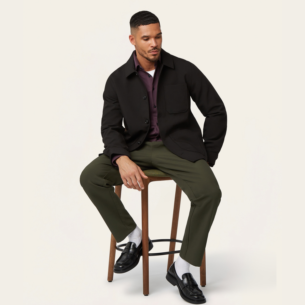 Straight Classic Pants Dark Green