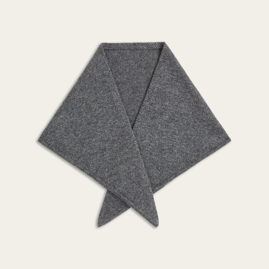 Heavy Seawool Triangle Scarf - Dark Grey