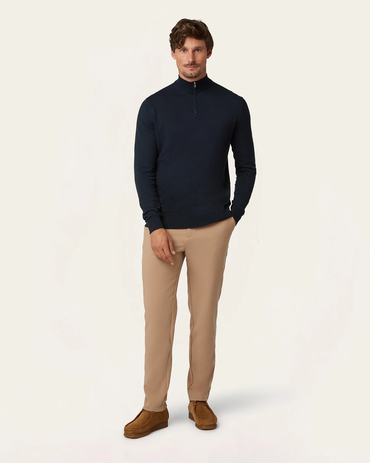 Seawool Half Zip Navy