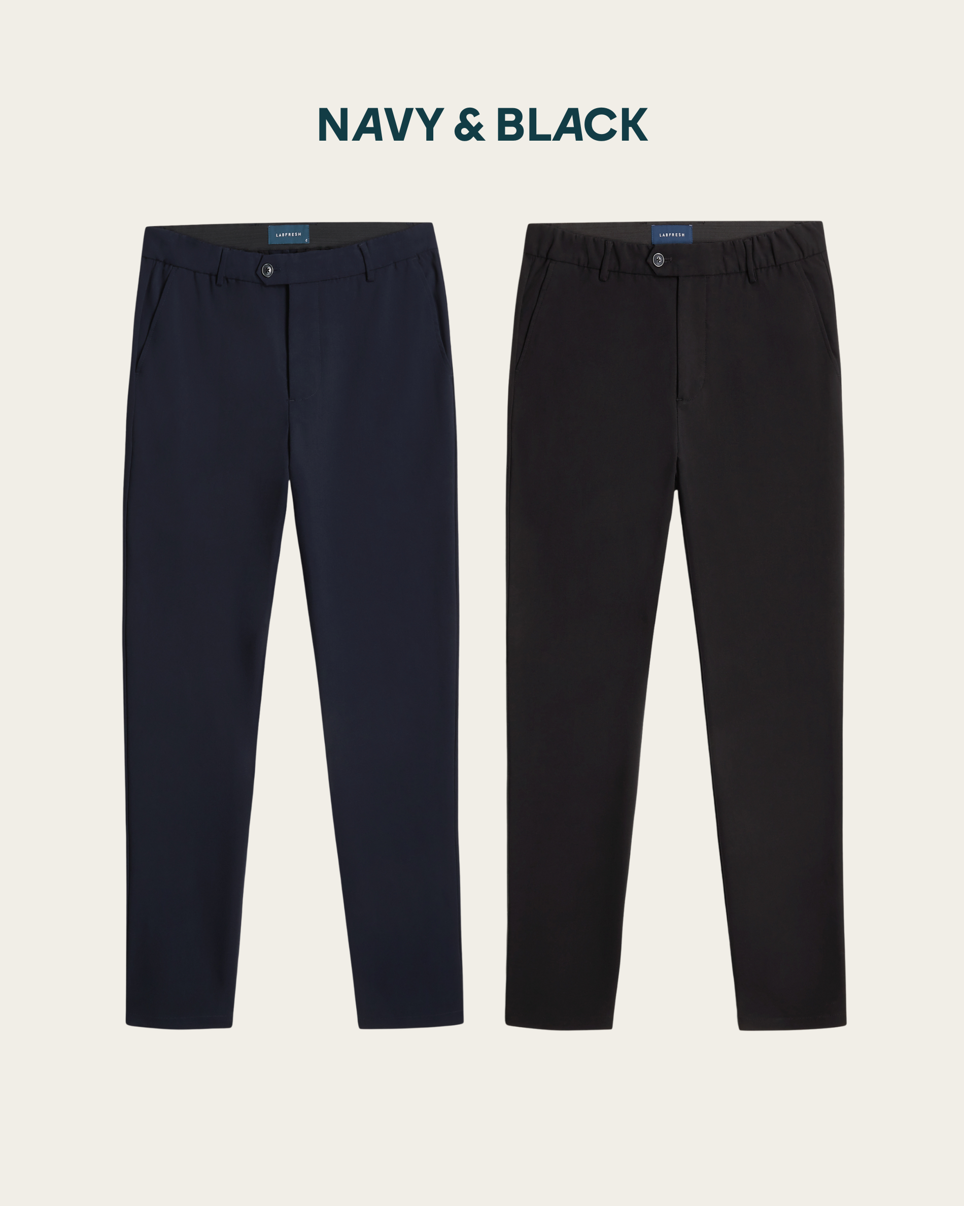 Light-weight pants 2-pack bundle | Navy & Black