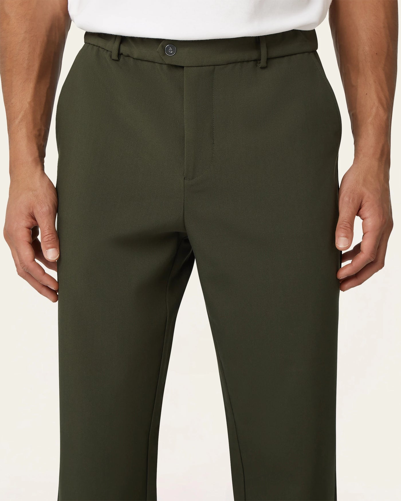 Straight pants Dark Green