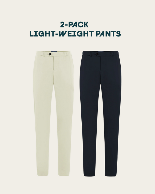 Light-weight pants 2-pack bundle | Navy & Sand