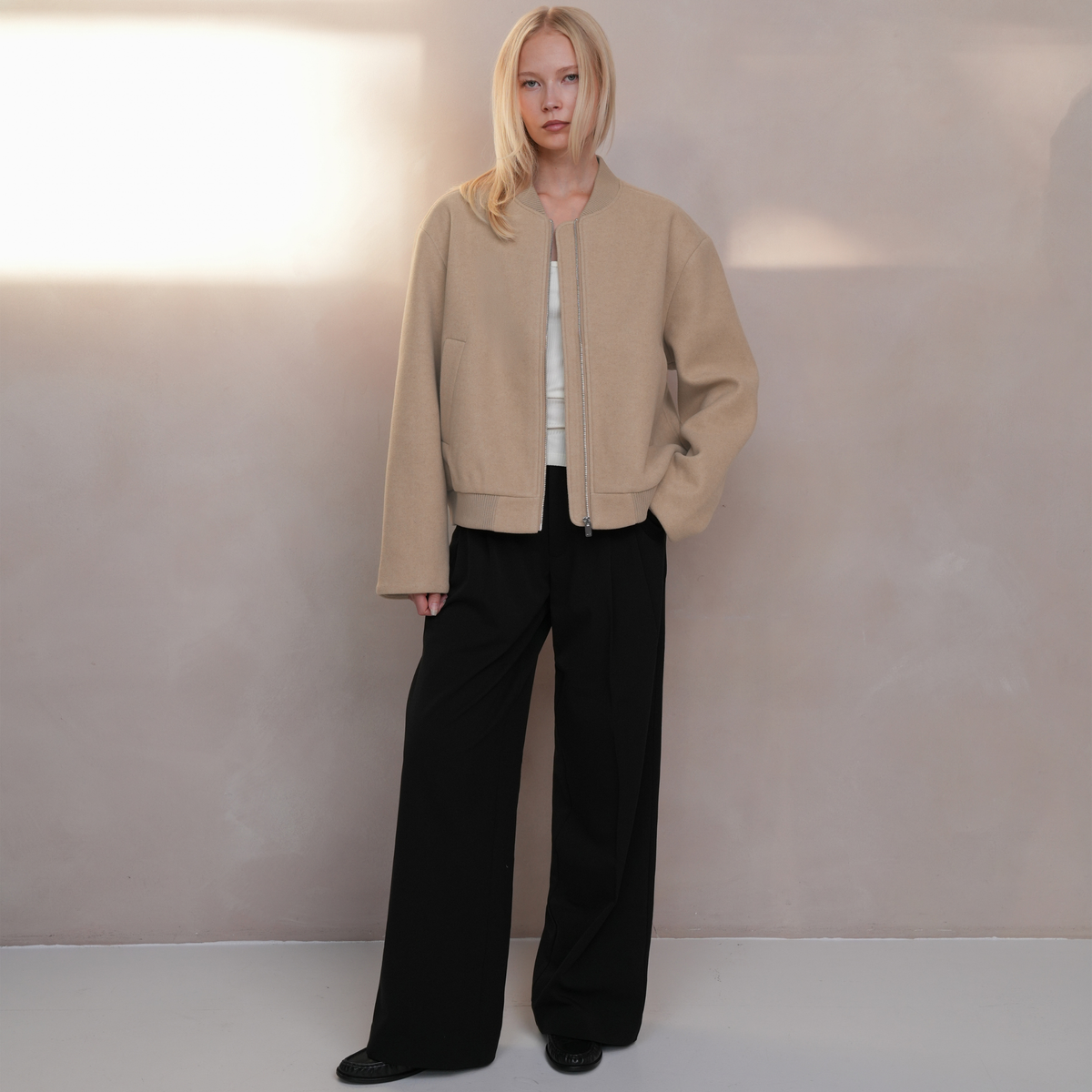 Bomber Jacket - Camel