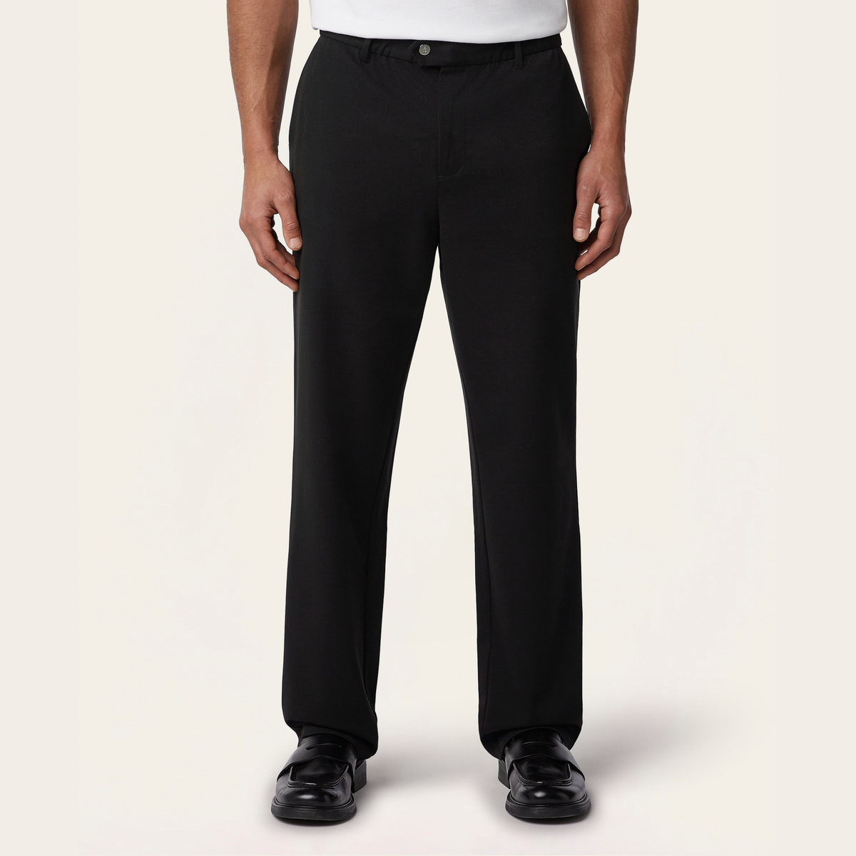 Straight Everyday Pants Black