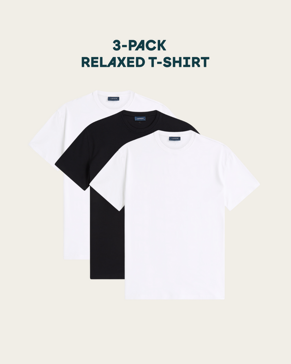 Relaxed T-shirt 3-pack bundle | White & Black