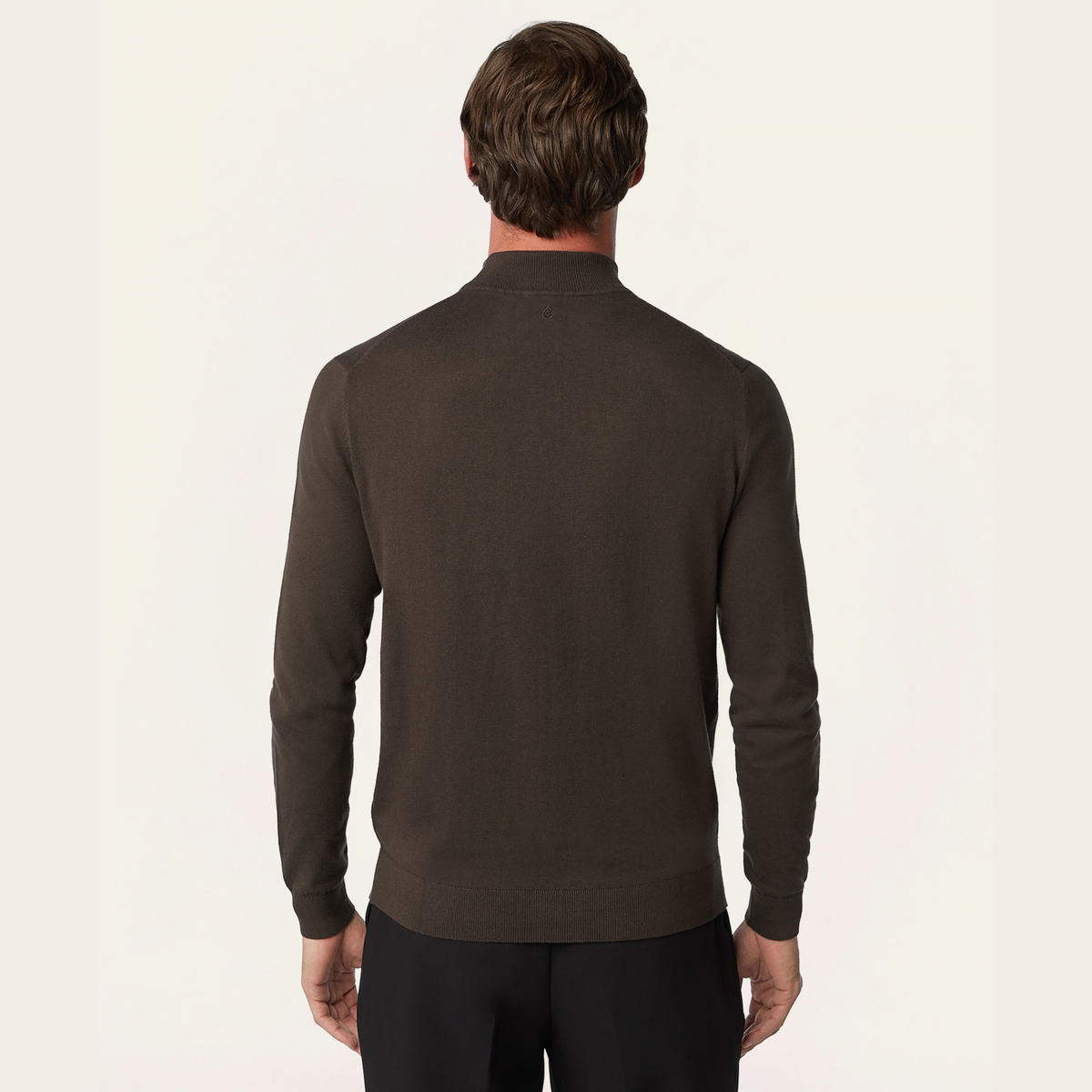 Seawool Mockneck Dark Brown