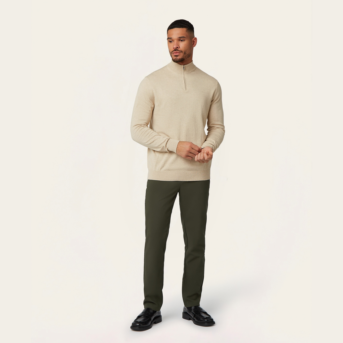 Seawool Half Zip Sand