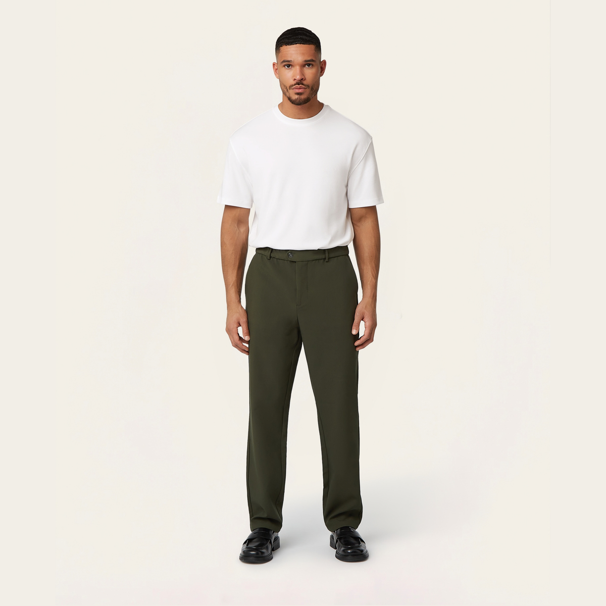 Straight Classic Pants Dark Green