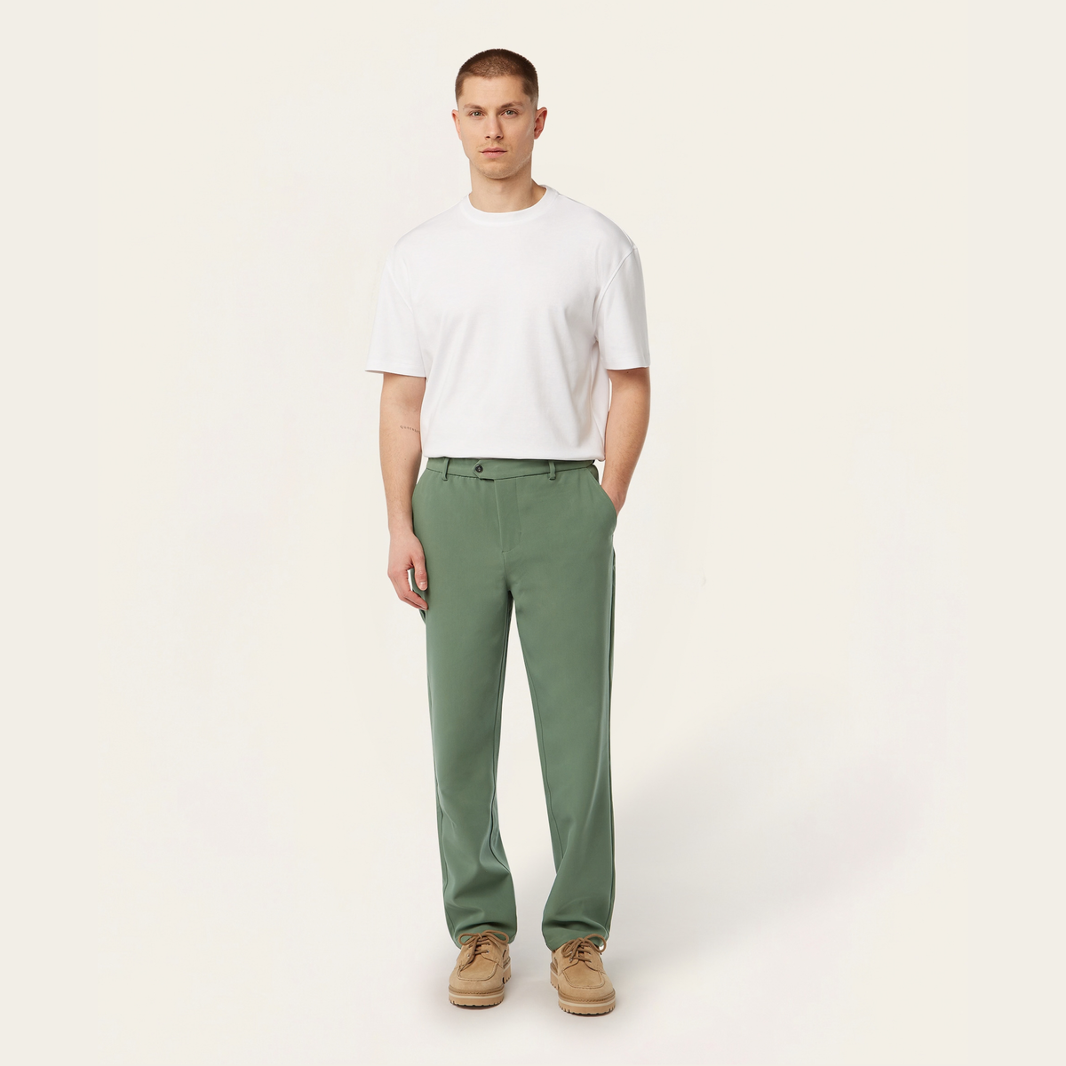 Straight Classic Pants Grass Green