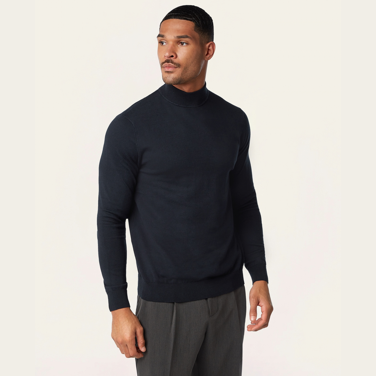 Seawool Mockneck bundle | Navy & Dark brown