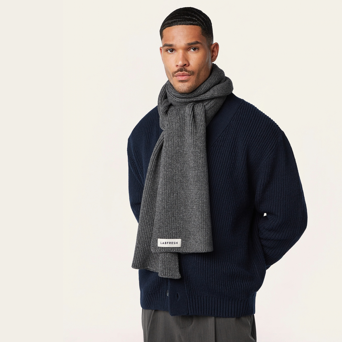 Heavy Seawool Scarf Dark Grey