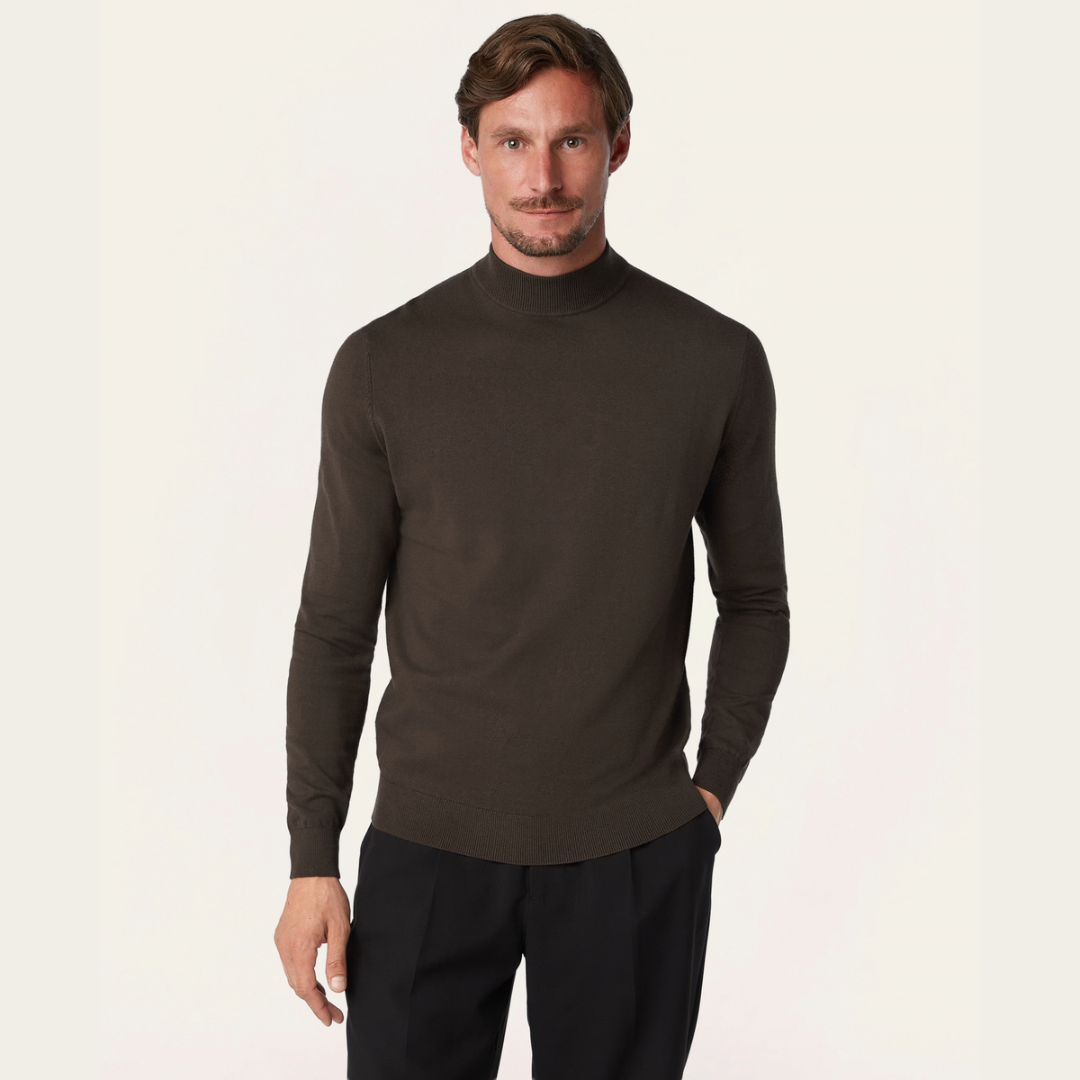 Seawool Mockneck bundle | Navy & Dark brown