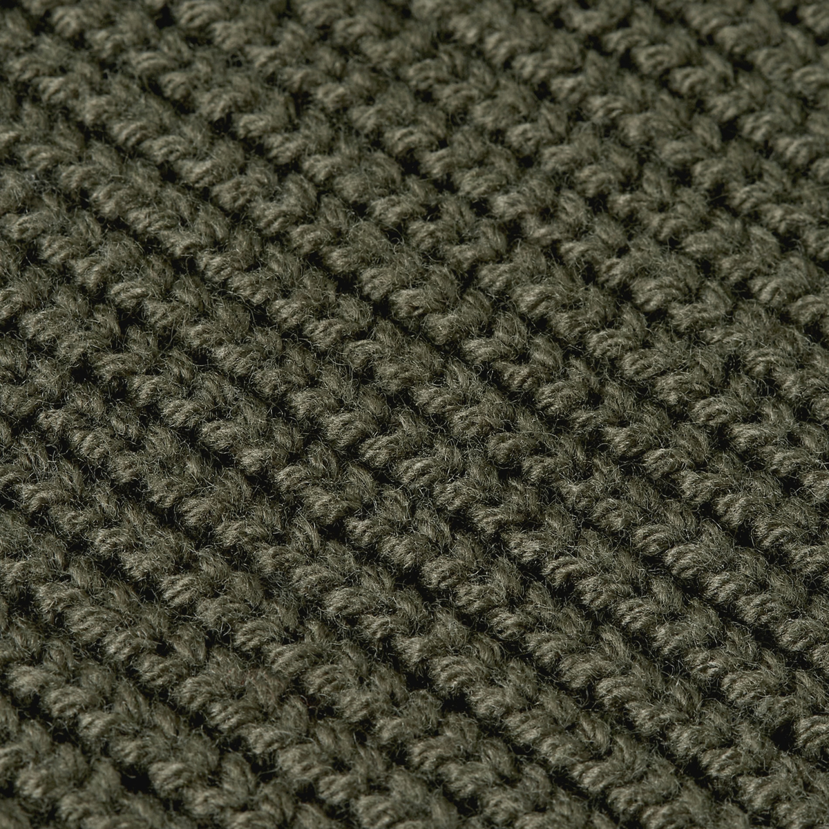 Heavy Seawool Cardigan Dark Olive
