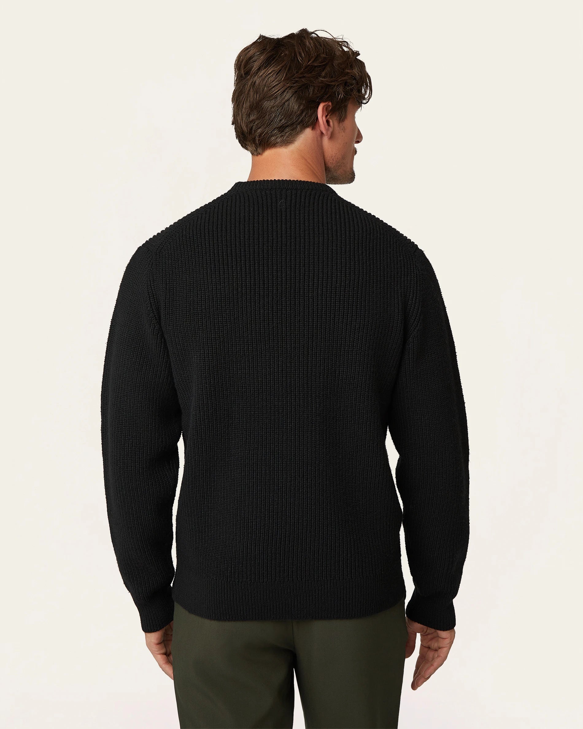 Heavy Seawool Crewneck Black