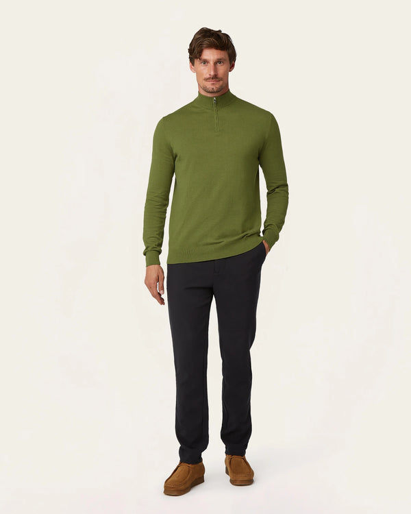 Seawool Half Zip Olive