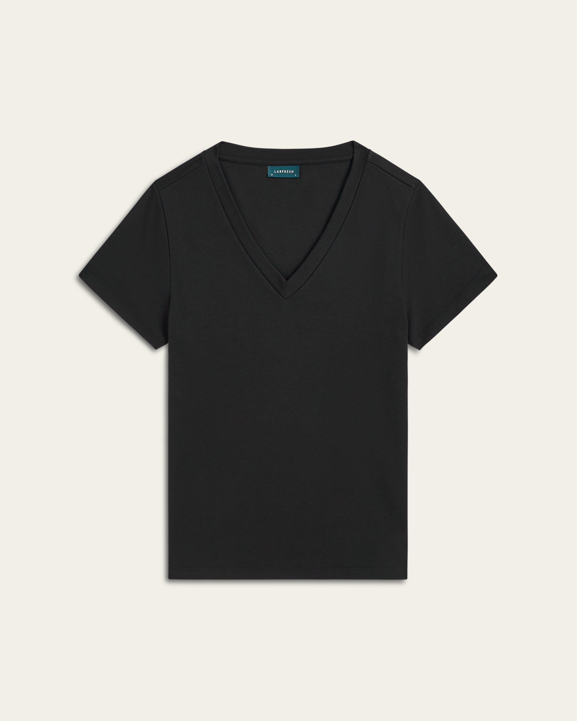 V-neck Slim T-shirt - Black