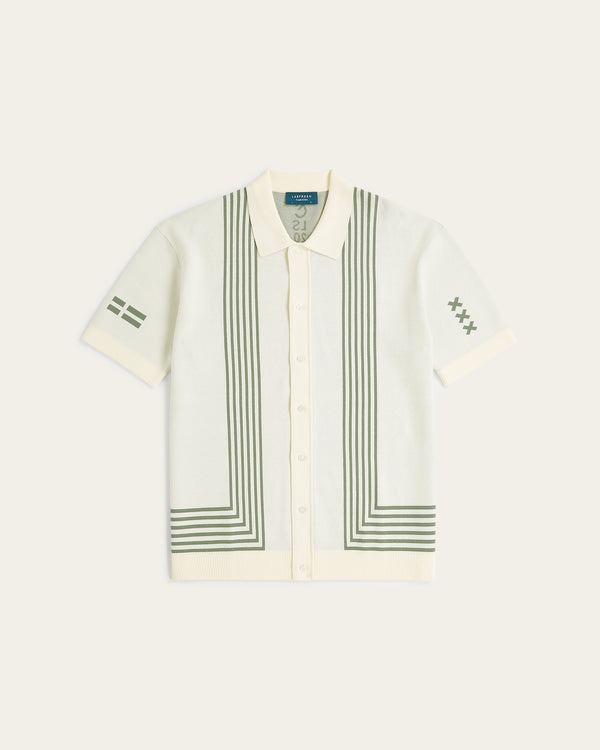 LS Jacquard Polo Off-white