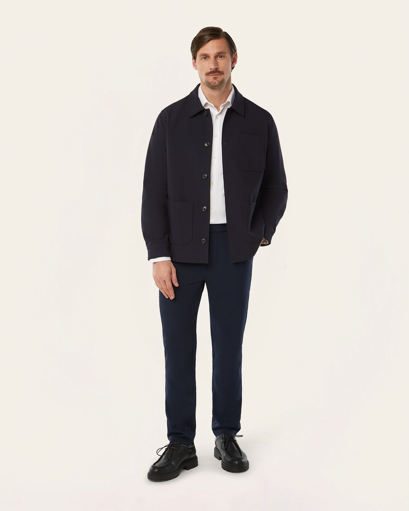 Shirt jacket & Knitted non-iron shirt bundle