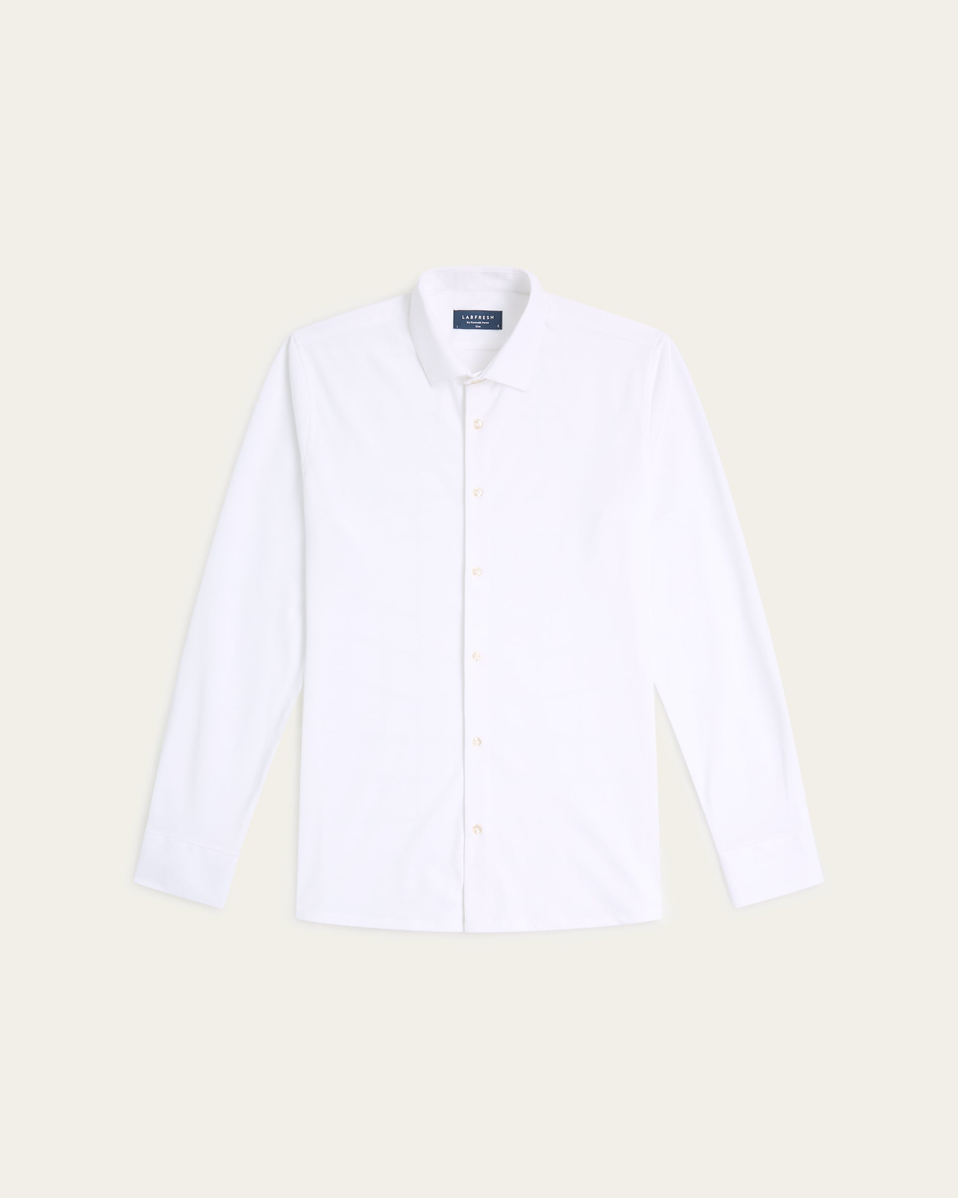 Knitted non-iron shirt white