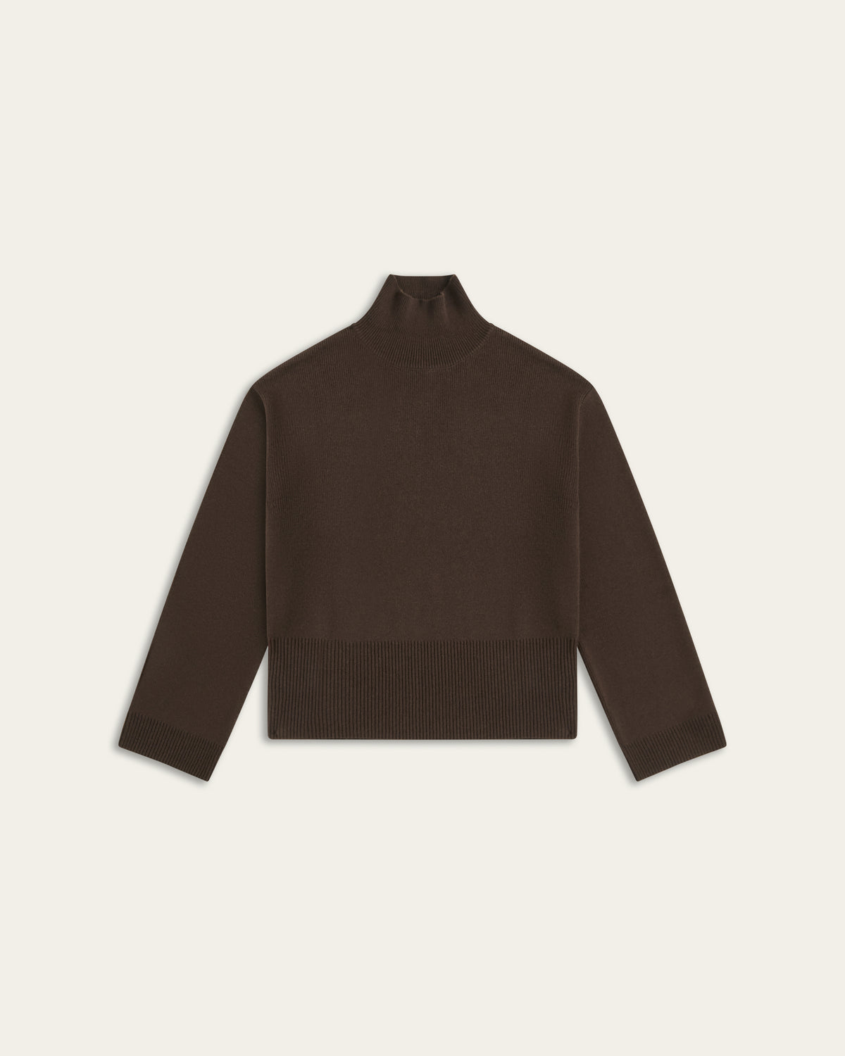 Heavy Seawool Turtleneck - Dark Brown