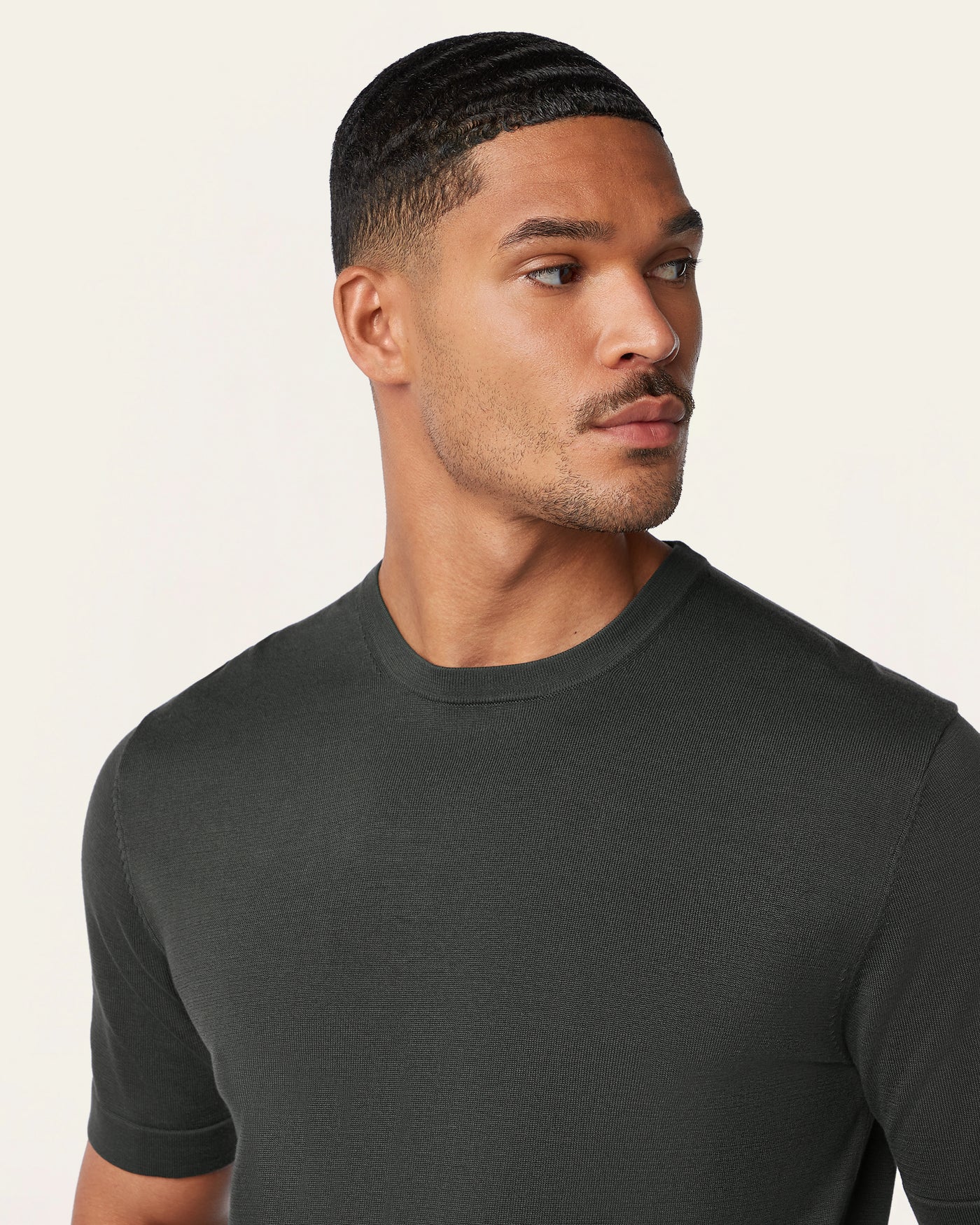 Knitted t-shirt Dark grey