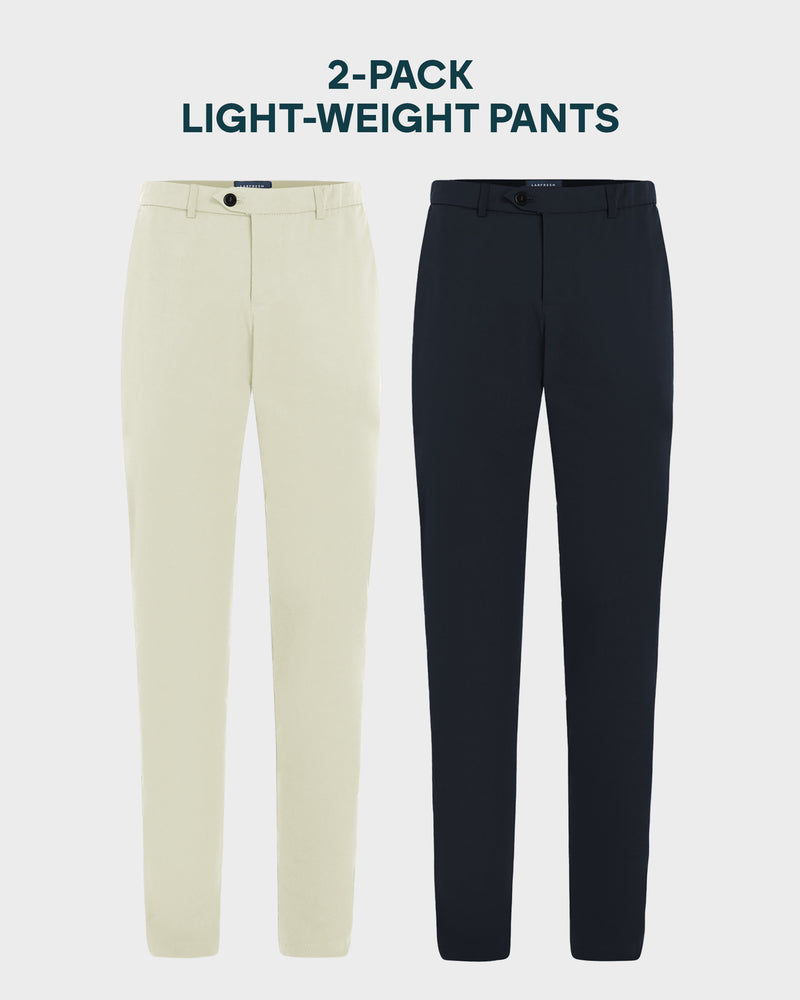 Light-weight pants 2-pack bundle | Navy & Sand