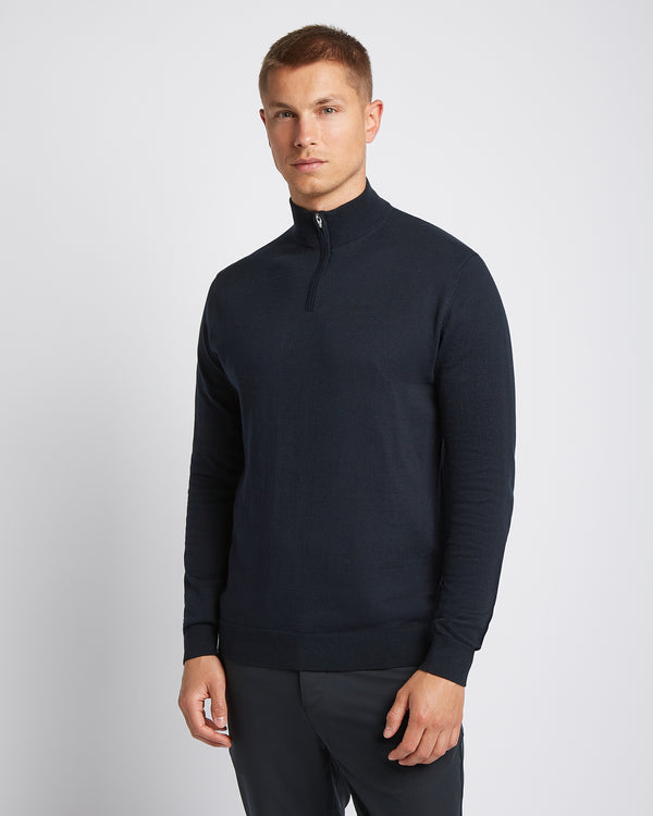 Seawool Half Zip Navy