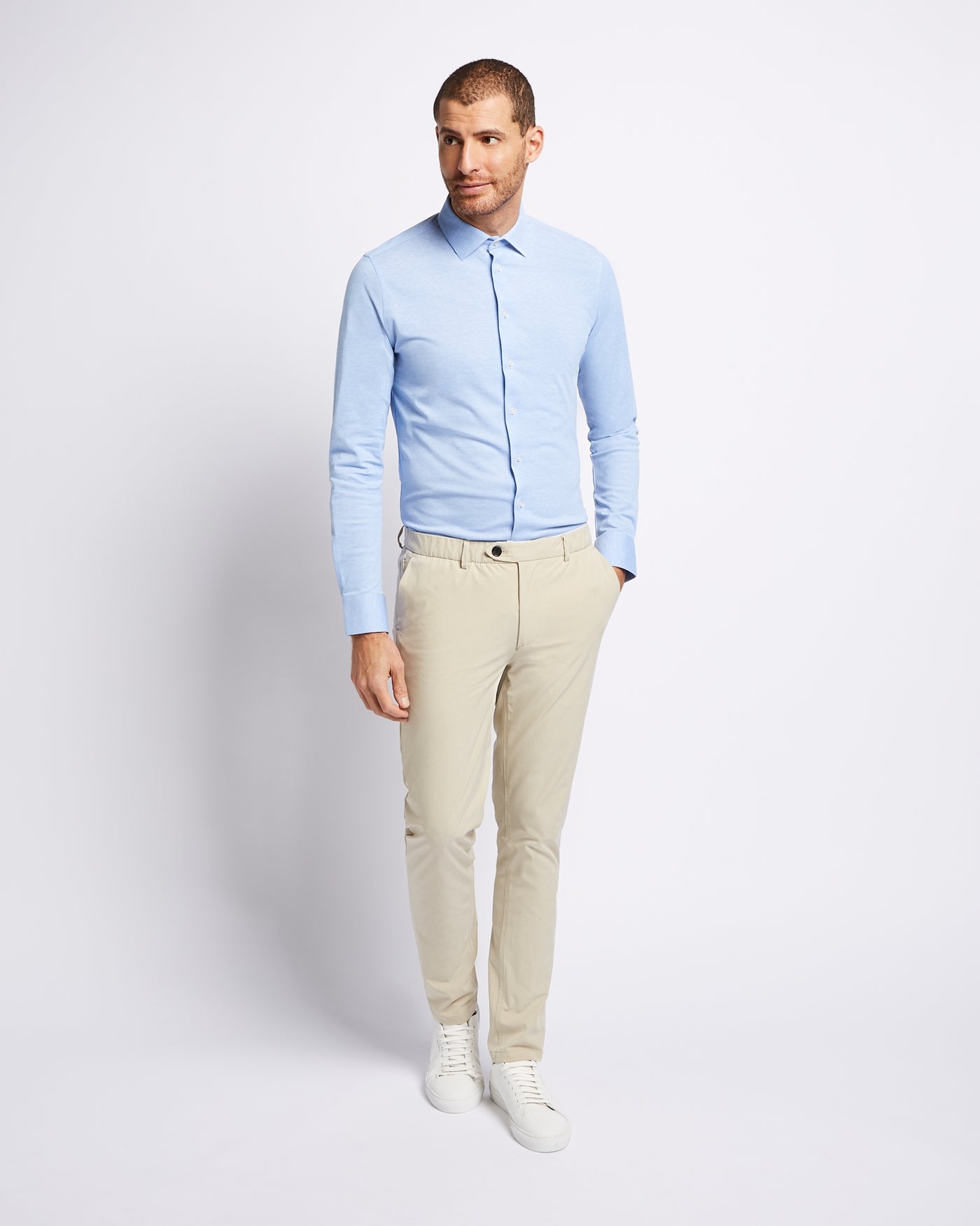 Knitted shirt blue