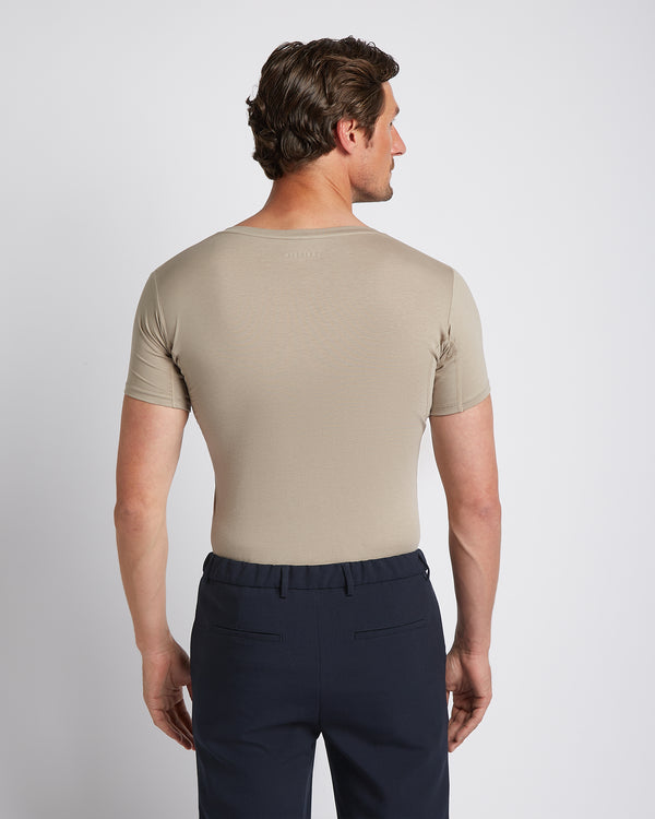 V-neck Sweat-proof undershirt khaki