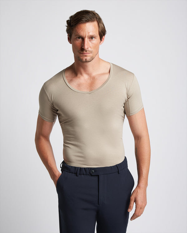 Sweat-proof undershirt khaki