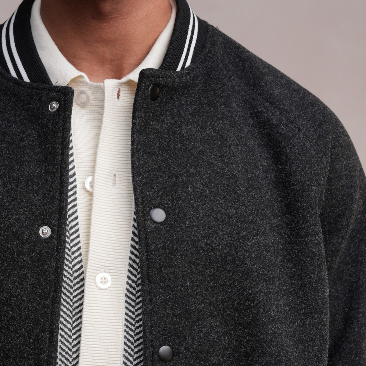 Varsity Jacket Dark Grey