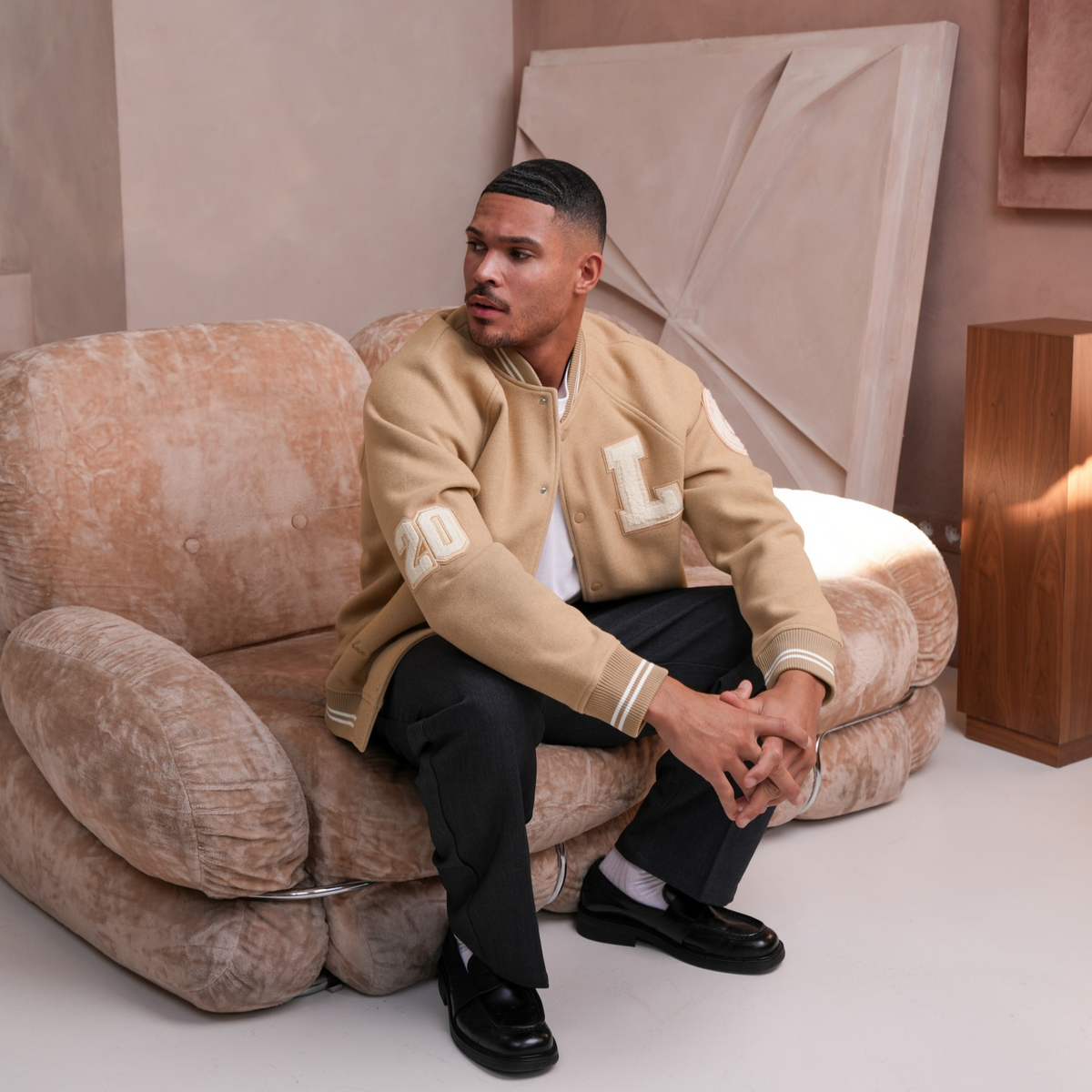 Varsity Jacket Camel