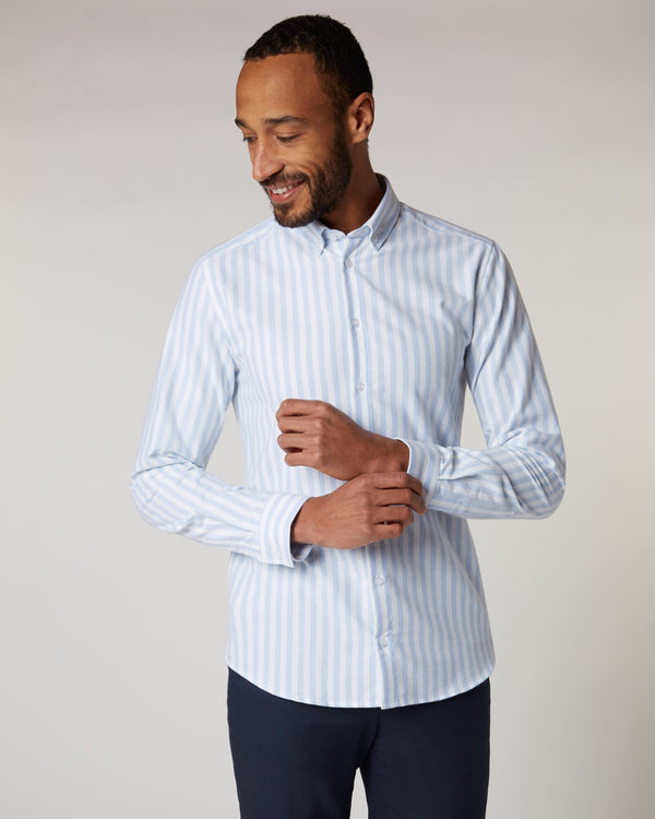Soft Oxford shirt big stripe