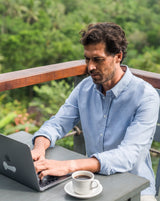 Prior tech: Soft Oxford shirt blue