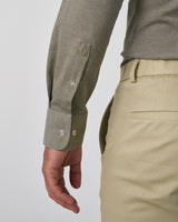 Limited edition: Knitted shirt dark sage